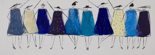 Anu Paflitschek - Kastenweiber, blau