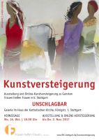Das Plakat zur Kunstausstellung und Online-Versteigerung Unschlagbar 2017 wird abgebildet.