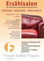 Plakat für die Veranstaltung Erzählsalon 2017. Auf dem Plakat ist ein rotes Sofa abgebildet.