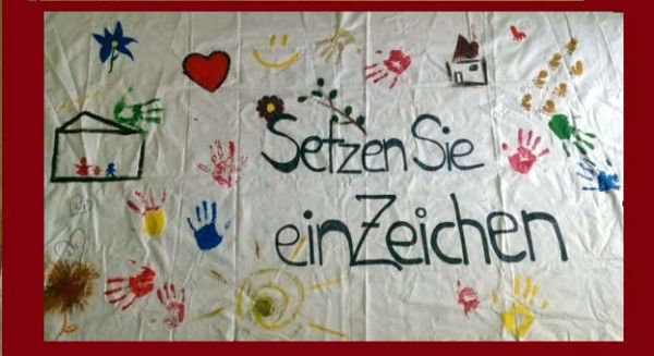 Schüler*innen der Johann-Friedrich-von-Cotta-Schule setzen ein Zeichen, Juli 2016